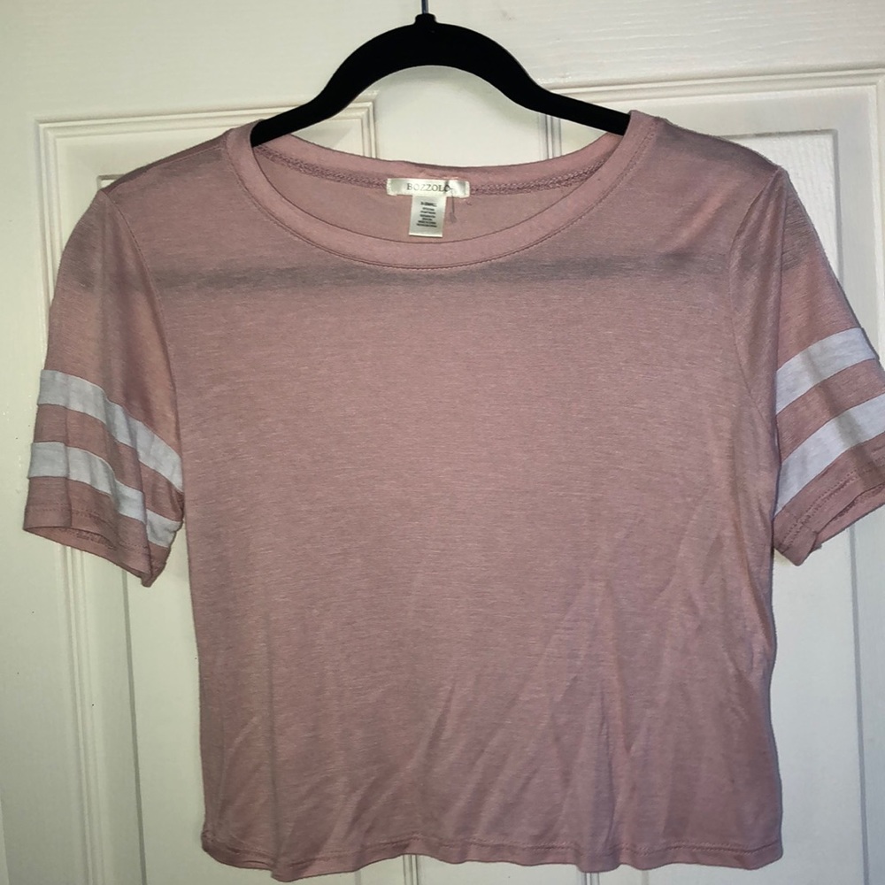 Pastel Pink Crop T-shirt